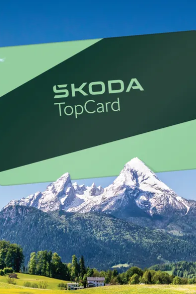 SKODA TopCard kártya hegyes-völgyes tájon