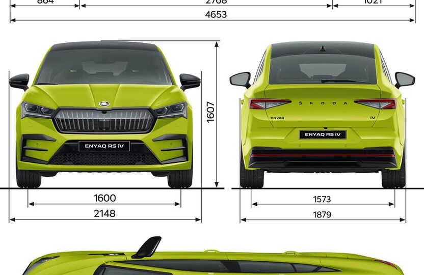 Abmessungen des Škoda Karoq in der Seitenansicht