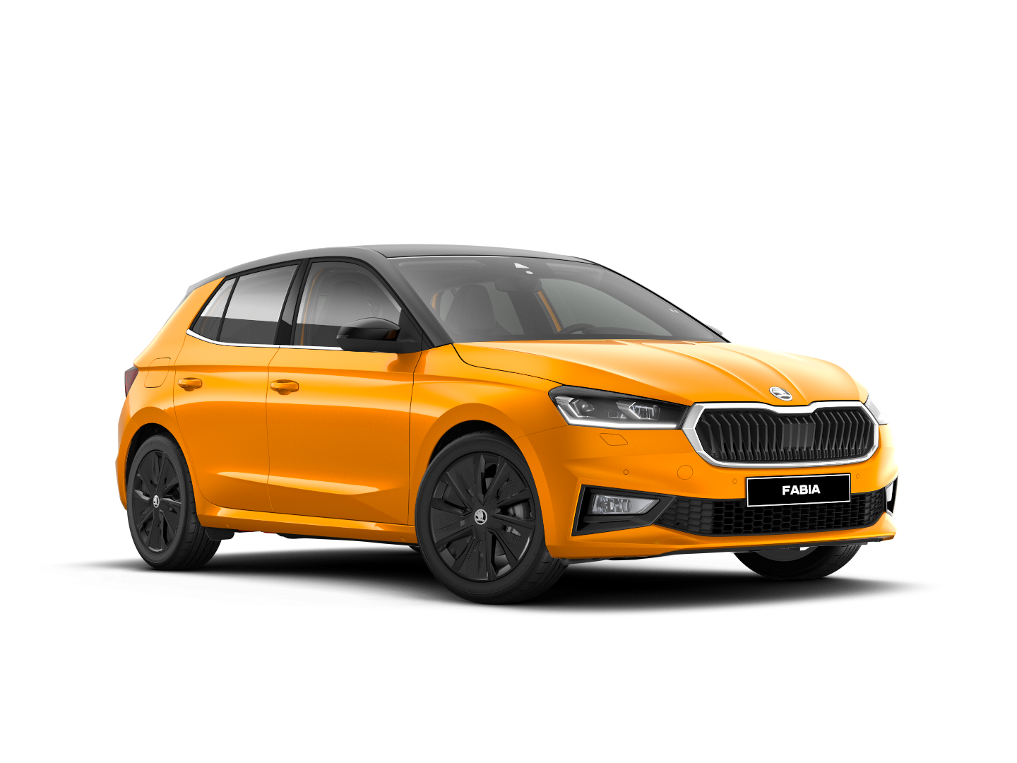 Sárga Skoda Fabia